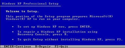 Восстановление Windows XP